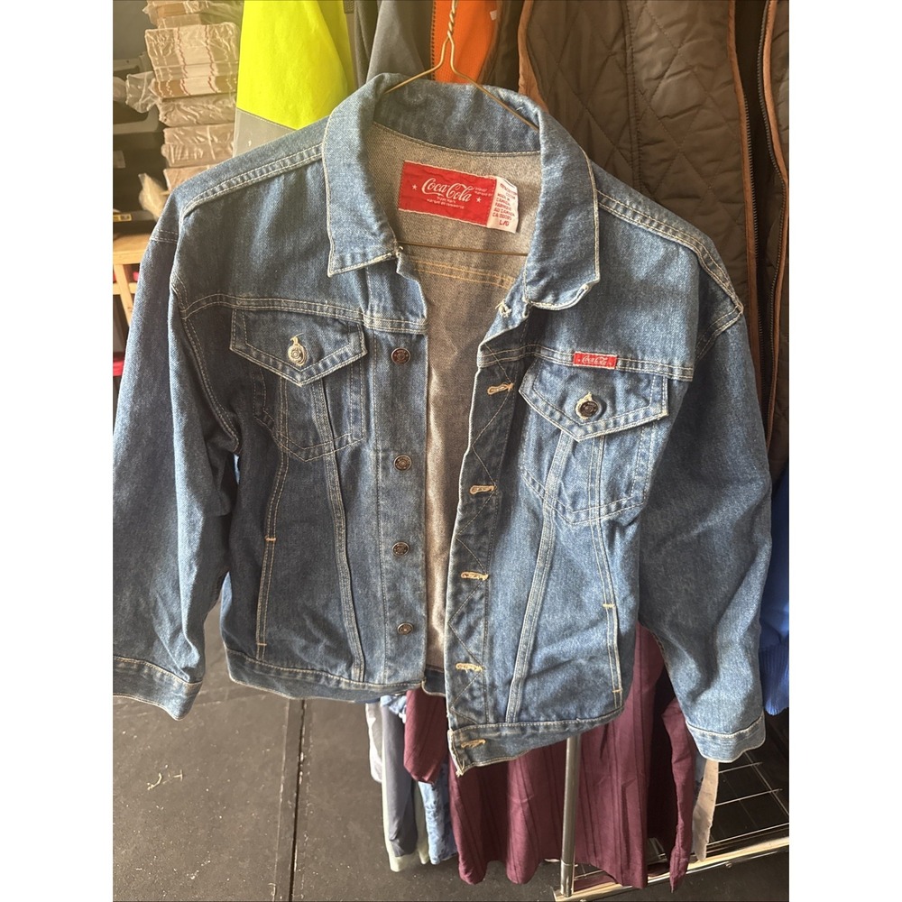 Vintage Coca-Cola Denim Jacket Size Large Coke Promo